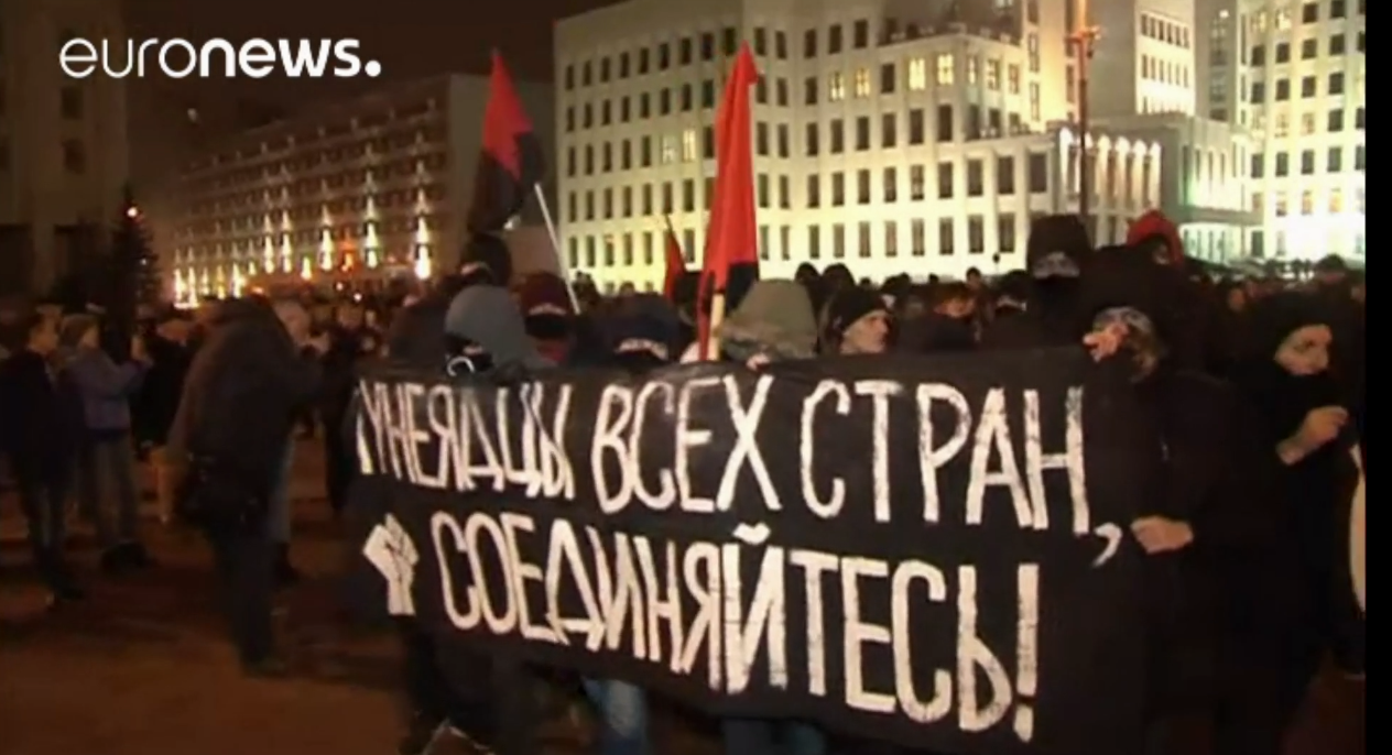 Анархисты на «Марше рассерженных беларусов» — видео