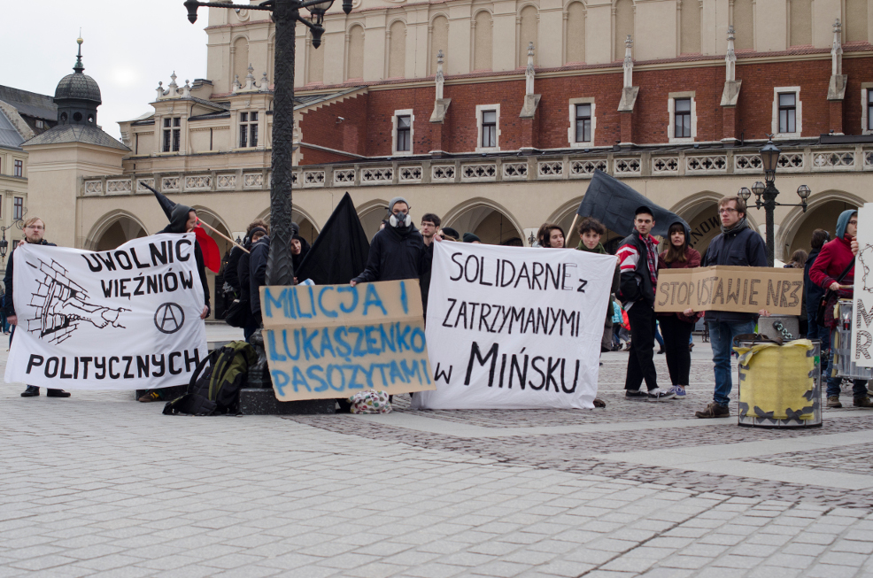 Солидарность с беларускими анархистами из Кракова