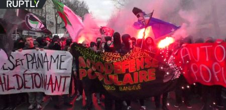 Париж: анархисты и антифашисты против полиции